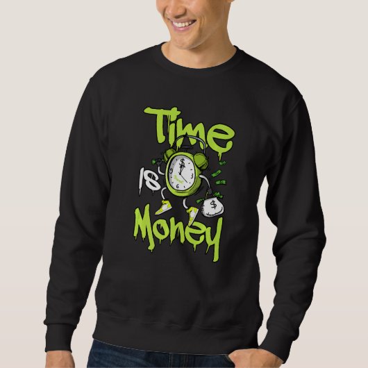 Time Is Dripping Retro High OG Visionaire Volt 1s  Sweatshirt (Vorderseite)