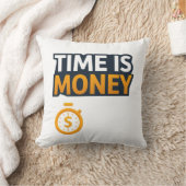 Time Is Money – Hustle Mindset T-Shirt | Entrepren Kissen (Decke)