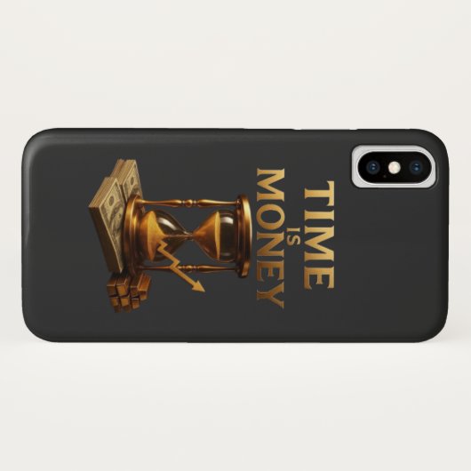Time Is Money | Powerful Motivational Design Case-Mate iPhone Hülle (Rückseite (Horizontal))