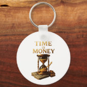 Time Is Money | Powerful Motivational Design Schlüsselanhänger (Rückseite)