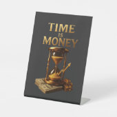 Time Is Money | Powerful Motivational Design Sockelschild (Vorderseite)