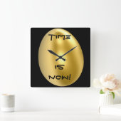 Time Is Now Chic Wall Clock! Quadratische Wanduhr (Zuhause)