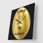Time Is Now Chic Wall Clock! Quadratische Wanduhr (Winkel)