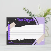 Time Kapsel 1. Geburtstagkarte Dankeskarte (Stehend Vorderseite)