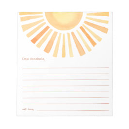 Time Kapsel Boho Sonnenschein Gelb Orange Notizblock