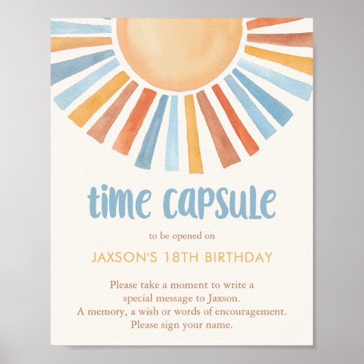 Time Kapsel Boho Sonnenschein Poster (Vorne)