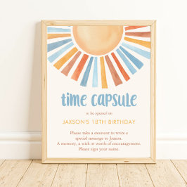 Time Kapsel Boho Sonnenschein Poster