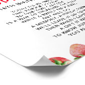 Time Kapsel Erdbeere 1. Geburtstag Poster (Ecke)