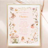 Time Kapsel Fairy Mushroom Hütte Boho Birthday Poster