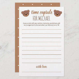 Time Kapsel für Babydusche und Geburtstag