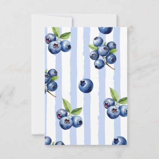 Time Kapsel Gedicht Blueberry Response-Karte Einladung (Rückseite)