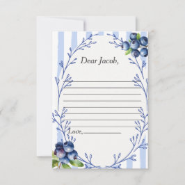 Time Kapsel Gedicht Blueberry Response-Karte Einladung