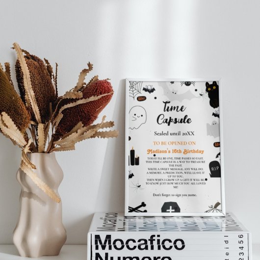 Time Kapsel Halloween Geisterbaby Duschgame P Poster