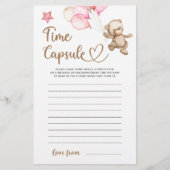 Time Kapsel Teddy Bär Baby Dusche Spiel (Vorderseite)