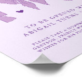 Time Kapsel Unterzeichnung Lila Coquette Bow Gebur Poster (Ecke)