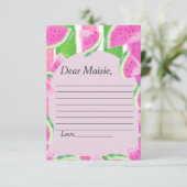 Time Kapselgedicht Pink Watermelon Response Karte (Stehend Vorderseite)