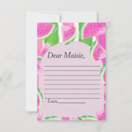 Time Kapselgedicht Pink Watermelon Response Karte