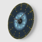 Time Machine ~ Blue Eyeball Black Hole ~ Große Wanduhr (Winkel)