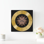 Time Machine Clock ~ Fraktal Time Warp ~ Chaos ~ Quadratische Wanduhr (Zuhause)