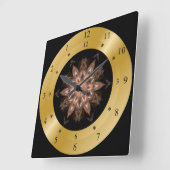 Time Machine Clock ~ Fraktal Time Warp ~ Chaos ~ Quadratische Wanduhr (Winkel)