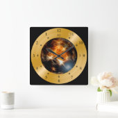 Time Machine Clock ~ Magische Mystical Galaxy ~ *  Quadratische Wanduhr (Zuhause)