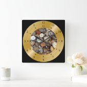 Time Machine Clock ~ Space/Time Continual ~ Quadratische Wanduhr (Zuhause)