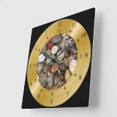 Time Machine Clock ~ Space/Time Continual ~ Quadratische Wanduhr (Winkel)