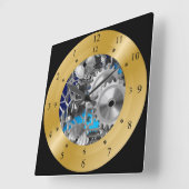 Time Machine Clock ~Space/Time Continual ~ Quadratische Wanduhr (Winkel)