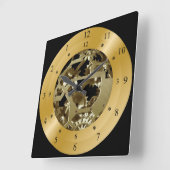Time Machine Clock ~ Space/Time Continual ~ Quadratische Wanduhr (Winkel)