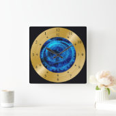Time Machine Clock ~ Space-Time Continuum ~~ Quadratische Wanduhr (Zuhause)