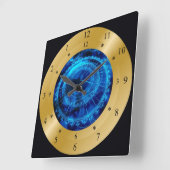 Time Machine Clock ~ Space-Time Continuum ~~ Quadratische Wanduhr (Winkel)