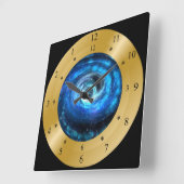 Time Machine Clock ~ Space-Time Continuum ~ Quadratische Wanduhr (Winkel)