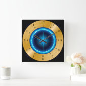 Time Machine Clock ~ Star of India ~ Zeitreise ~ Quadratische Wanduhr (Zuhause)