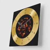 Time Machine Clock ~ Time Warp Light Halo ~ * ~ Quadratische Wanduhr (Winkel)