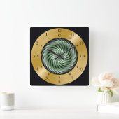 Time Machine Clock ~ Time Warp Whirlpool ~ Quadratische Wanduhr (Zuhause)