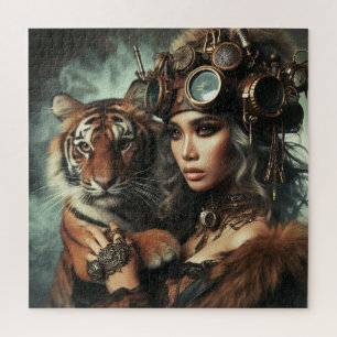 Time Machine Junges Mädchen und Tiger 80-1 Puzzle