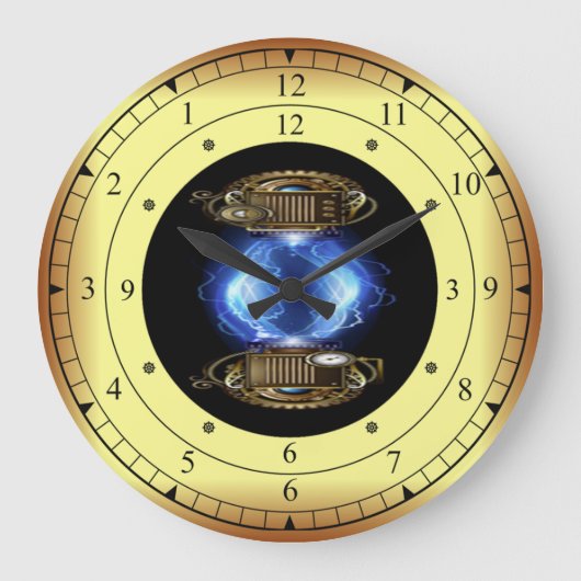 Time Machine Portal ~ Time/Space/ Continuum ~ Große Wanduhr (Vorderseite)