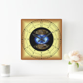 Time Machine Portal ~ Time/Space/ Continuum ~ Quadratische Wanduhr (Zuhause)