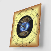 Time Machine Portal ~ Time/Space/ Continuum ~ Quadratische Wanduhr (Winkel)