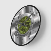 Time Machine Portal ~XZZ 02~Time/Space/Continuum ~ Runde Wanduhr (Winkel)