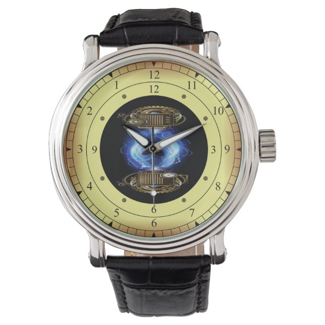 Time Machine Portal ~ Zeit/Raum/ Kontinent ~ Armbanduhr (Vorderseite)