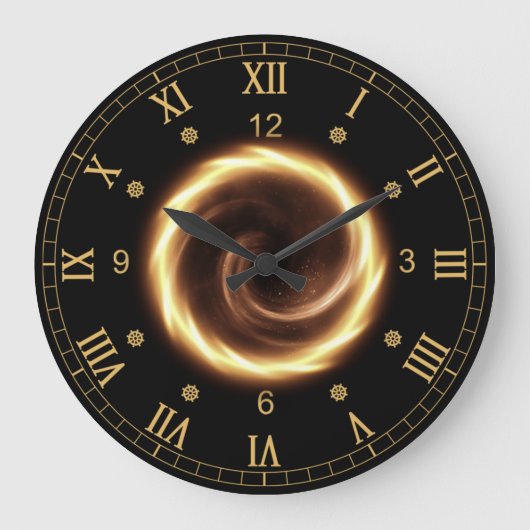 Time Machine ~ Spiralfeuer Vortex ~ Zeitportal ~ Große Wanduhr (Vorderseite)