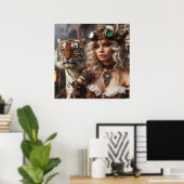Time Machine Young Girl and Tiger 80-2 Poster (Heimbüro)