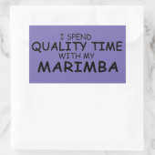 Time Marimba Rechteckkantsticker Rechteckiger Aufkleber (Tasche)