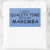 Time Marimba Rechteckkantsticker Rechteckiger Aufkleber (Tasche)