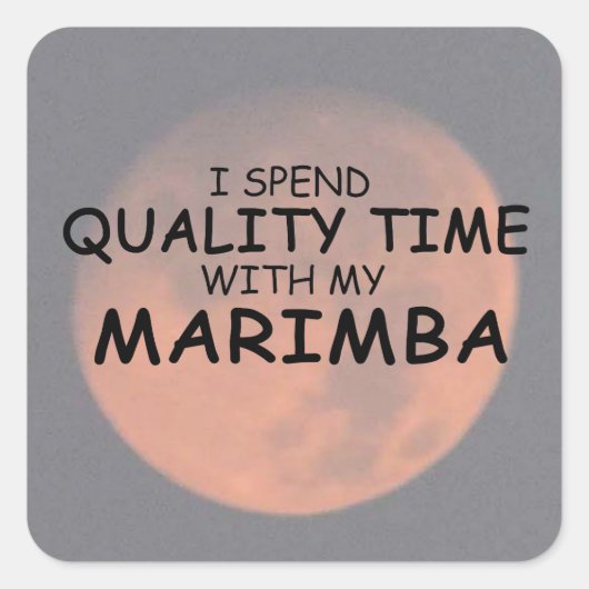 Time Marimba Square Sticker (Vorderseite)