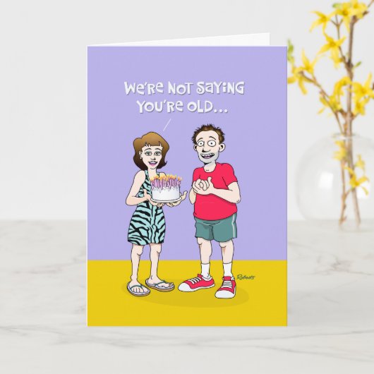 "Time März On" Geburtstag Karte (Gelbe Blume)