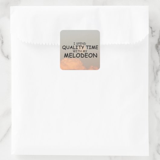 Time Melodeon Square Sticker (Tasche)