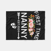 Time Nanny Est 2024 auf neue Ba Fleecedecke (Vorderseite (Horizontal))