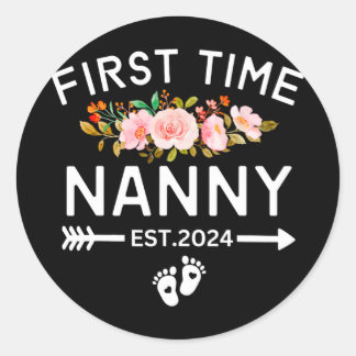 Time Nanny Est 2024 auf neue Ba Runder Aufkleber